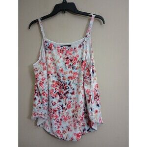 DKNY Floral Tank Blouse Size Large
